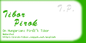 tibor pirok business card